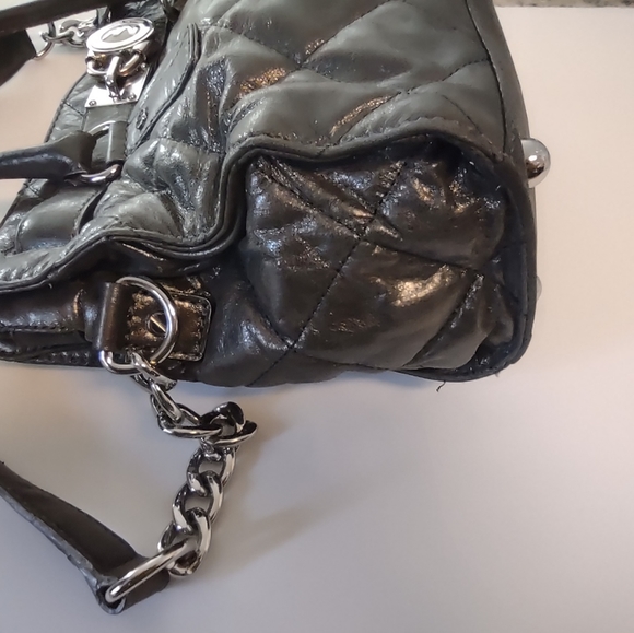 Michael Kors Metallic Gray Purse - Picture 6 of 10